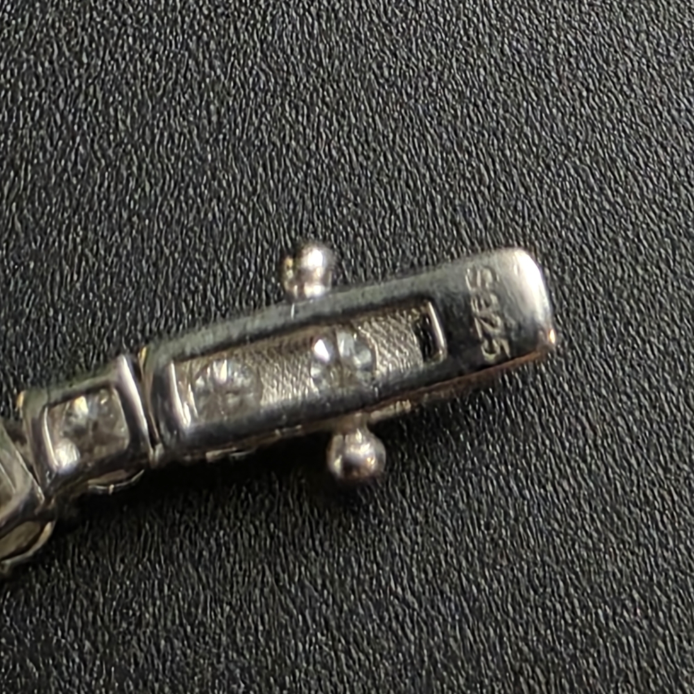 24' 3mm Moissanite Tennis Chain with Jordan Pendant , S925 Rhodium Plated. - Picture 4 of 5